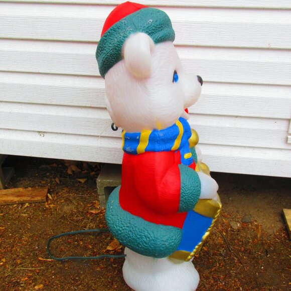 Christmas Bear 1996 TPI with Light 30" High BLOW MOLD - Picture 5 of 6